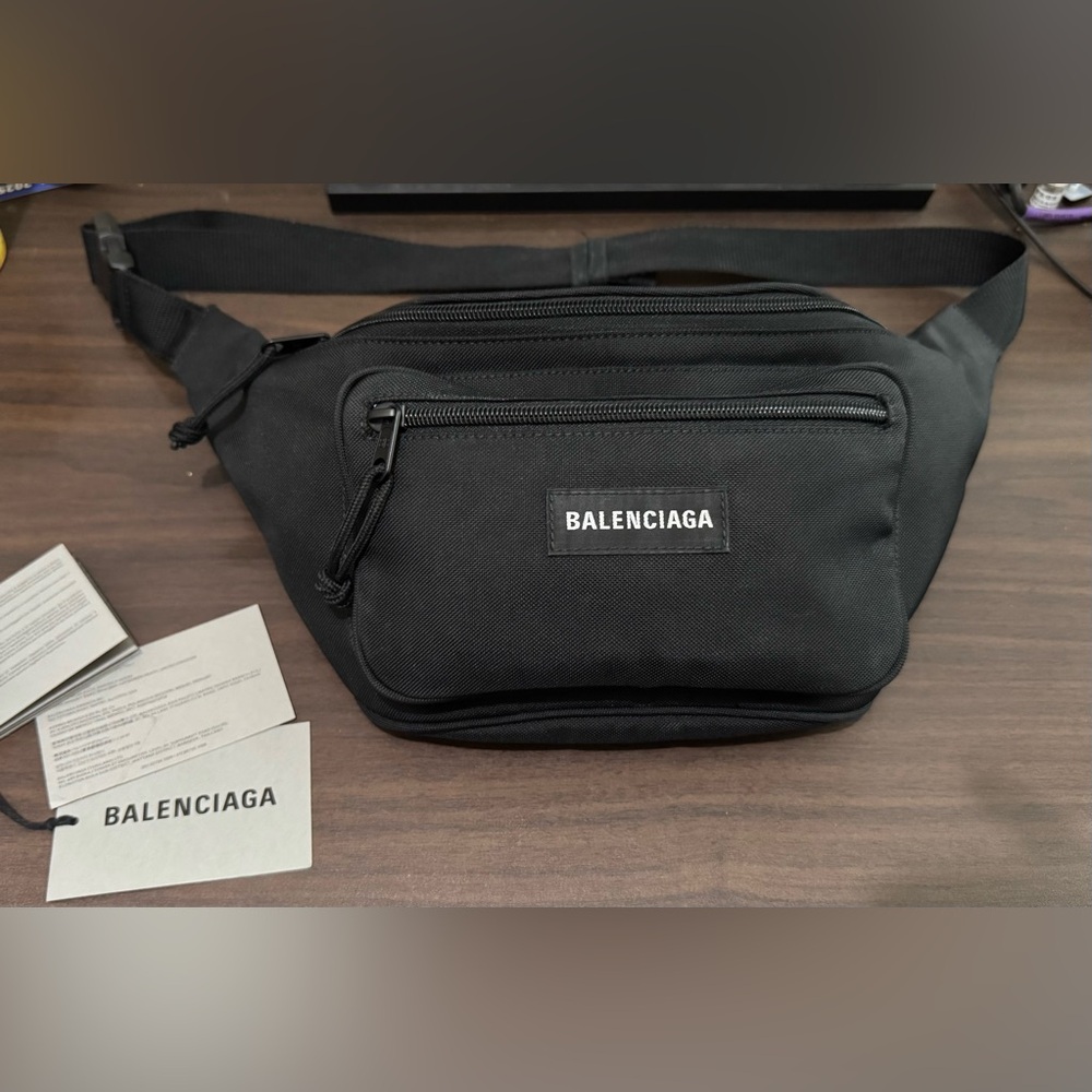 Balenciaga Explorer Belt Bag Black Nylon Body